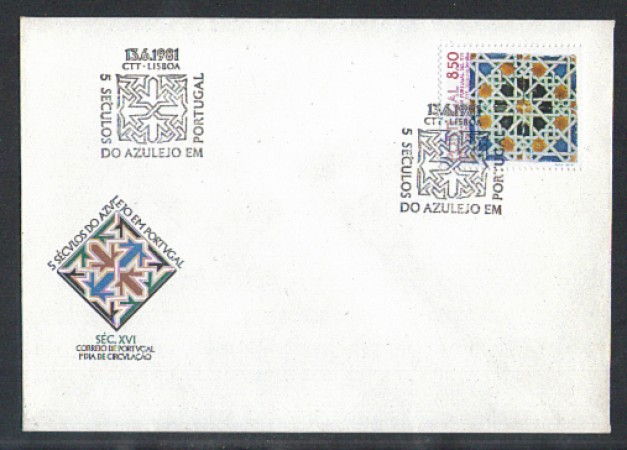 1981 - LOTTO/POR1514FD - PORTOGALLO - MAIOLICHE II° - FDC