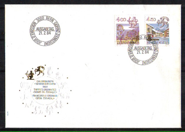 1984 - LOTTO/SVI1195FDC - SVIZZERA - ZODIACO - BUSTA FDC