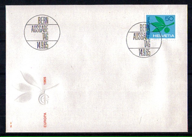 1965 - LOTTO/SVI758FDC - SVIZZERA - 50c. EUROPA - BUSTA FDC