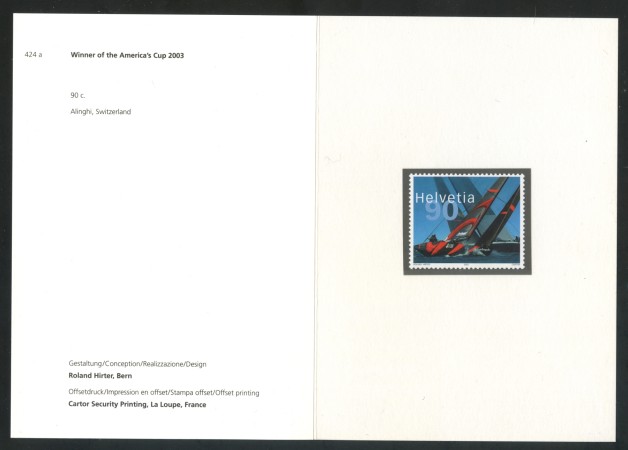 2003 - SVIZZERA - AMERICA'S CUP - NUOVO - FOLDER -  LOTTO/37386F