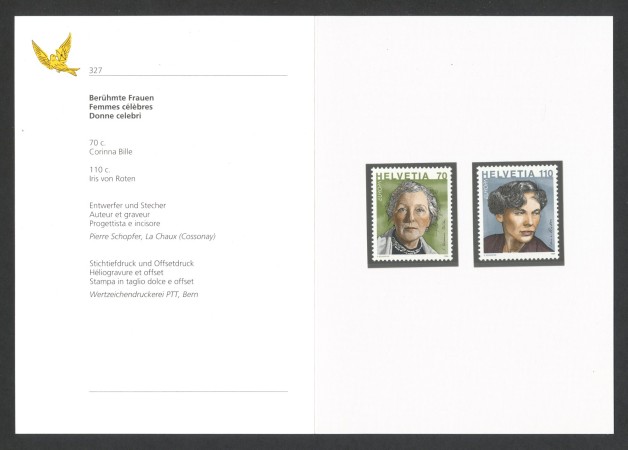 1996 - SVIZZERA - LOTTO/43492F - EUROPA  2v. - NUOVI - FOLDER