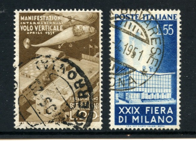 1951 - REPUBBLICA - LOTTO/43234 - FIERA DI MILANO 2v. - USATI