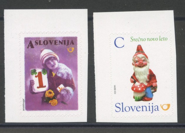 2013 - SLOVENIA - NUOVO ANNO  II° tipo  2v. - NUOVI ADESIVI - LOTTO/34553