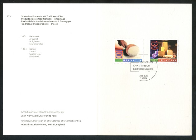 2004 - SVIZZERA - PRODOTTI SVIZZERI 2v. - FOLDER USATI FDC - LOTTO/37431FU
