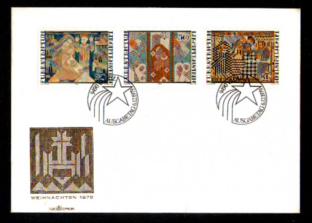 1979 - LOTTO/LIE678FDC - LIECHTENSTEIN - NATALE - BUSTA FDC