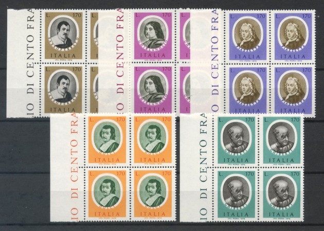 1976 - LOTTO/6652Q - REPUBBLICA - ARTISTI 4° SERIE - QUARTINE