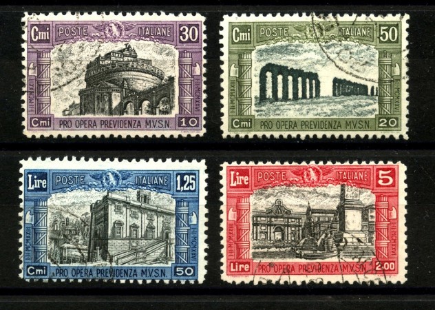 1928 - REGNO - LOTTO/40027 - PRO OPERA PREVIDENZA MILIZIA 4v. - USATI
