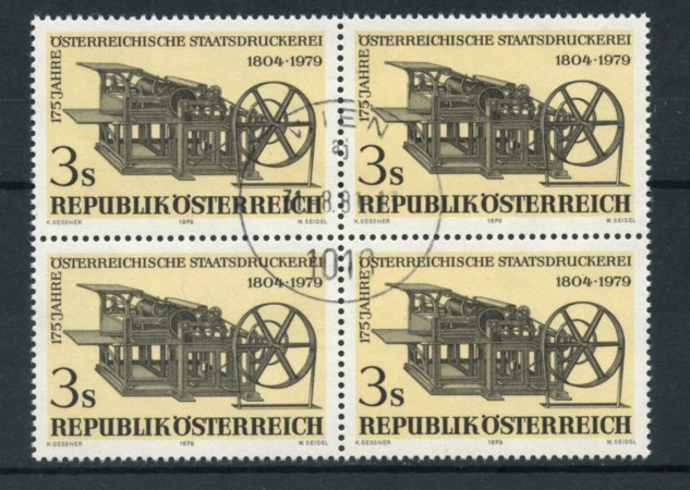 1979 - LOTTO/16418QU - AUSTRIA STAMPERIA DI STATO - QUARTINA USATA