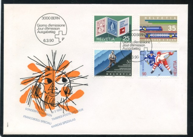 1990 - SVIZZERA - SERIE DI PROPAGANDA 4v.- BUSTA FDC - LOTTO/25313