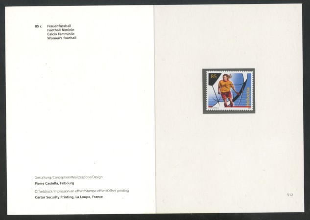2007 - LOTTO/37546F - SVIZZERA - CALCIO FEMMINILE 1v. - FOLDER -  NUOVO