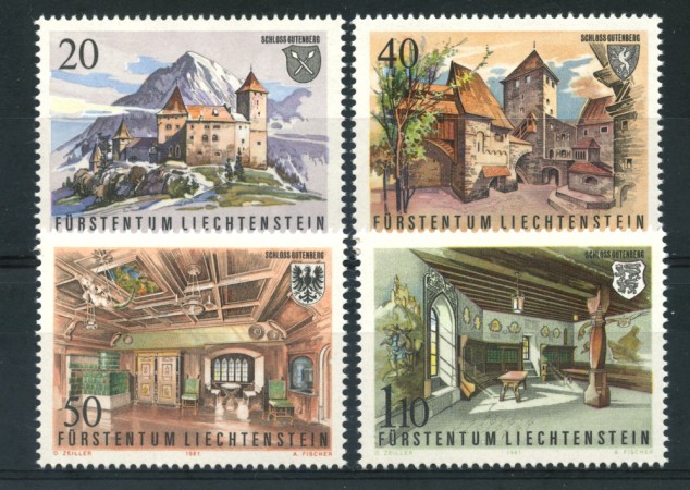 1981 - LOTTO/23546 - LIECHTENSTEIN - CASTELLO DI GUTEMBERG 4v. - NUOVI