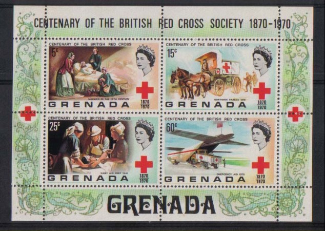 1970 - LOTTO/10443 -  GRENADA - CROCE ROSSA FOGLIETTO - NUOVO