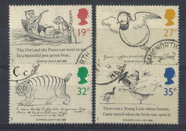 1988 - LOTTO/4606A - GRAN BRETAGNA - EDWARD LEAR - USATI