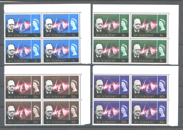 1966 - ST. VINCENT - LOTTO/38917 - WINSTON CHURCHILL 4v. - QUARTINE NUOVI