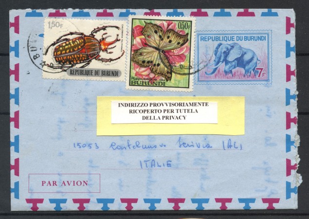 1970  - BURUNDI - AEROGRAMMA PER L'ITALIA - LOTTO/32143