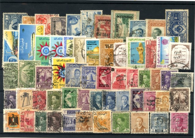 IRAQ - LOTTO/43597 - COLLEZIONE DI 60 FRANCOBOLLI USATI DIFFERENTI