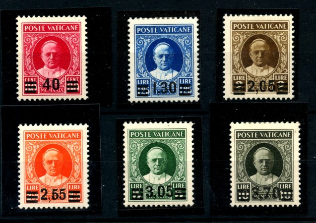 1934 - VATICANO -  PROVVISORIA  6v. - LINGUELLATI - LOTTO/24834