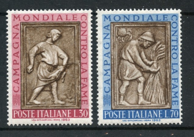 1963 - LOTTO/6412 - REPUBBLICA - CAMPAGNA CONTRO LA FAME 2v. - NUOVI