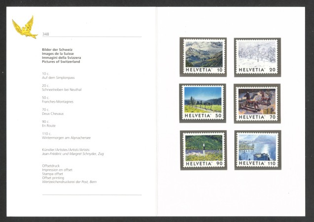 1998 - SVIZZERA - LOTTO/43514F - IMMAGINI DELLA SVIZZERA 6v. - NUOVI - FOLDER