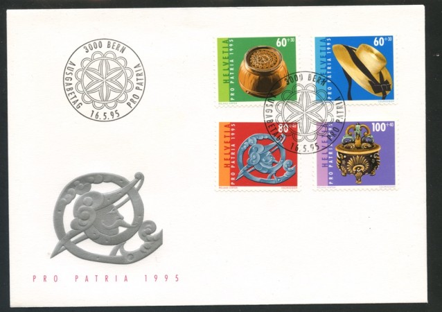 1995 - SVIZZERA - PRO PATRIA 4v. - BUSTA FDC - LOTTO/25271