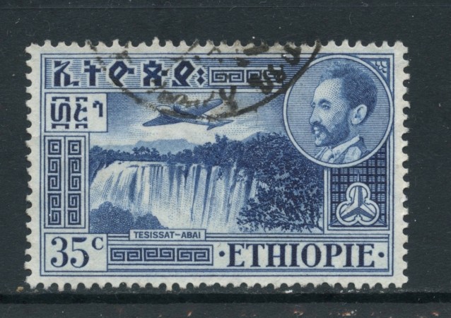 1947/55 - ETHIOPIA - 35c. POSTA AEREA - USATO - LOTTO28694