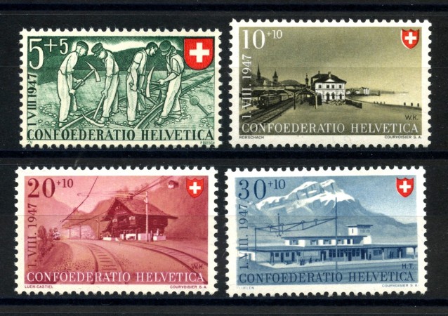 1947 - LOTTO/39385 - SVIZZERA - PRO PATRIA 4v. - NUOVI