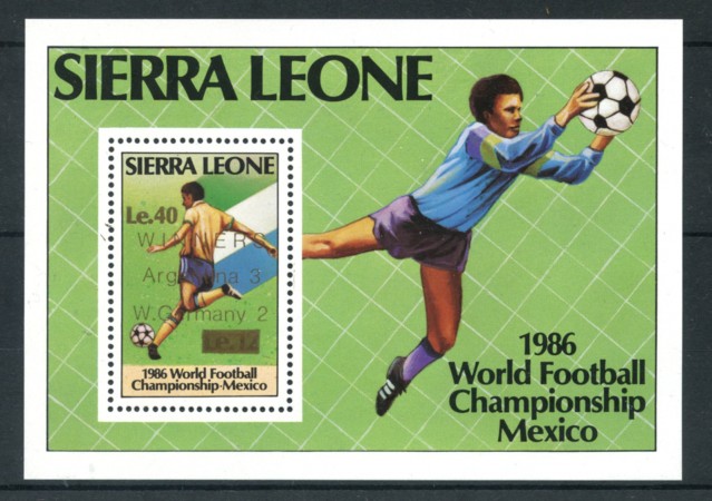 1986 - SIERRA LEONE - LOTTO/19824 - CALCIO MESSICO 86 - FOGLIETTO