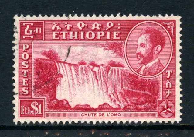 1947 - ETHIOPIA- 1d. ROSSO HAILE SELASSIE - USATO - LOTTO/28725