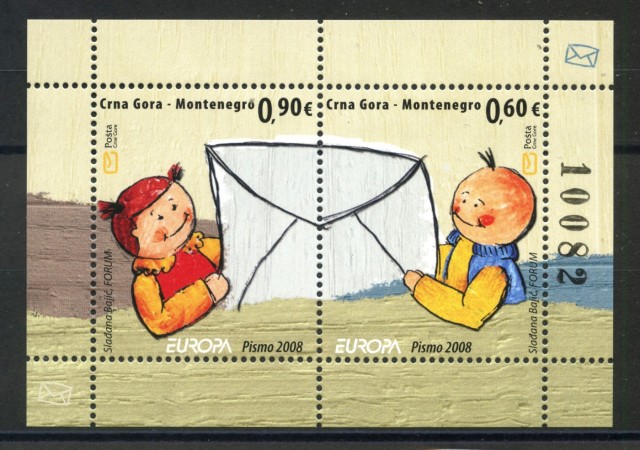 2008 - MONTENEGRO REPUBBLICA - EUROPA LA LETTERA FOGLIETTO - NUOVO - LOTTO/34853