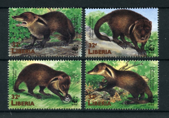1998 - LOTTO/19371 - LIBERIA - MANGUSTA 4v. - NUOVI