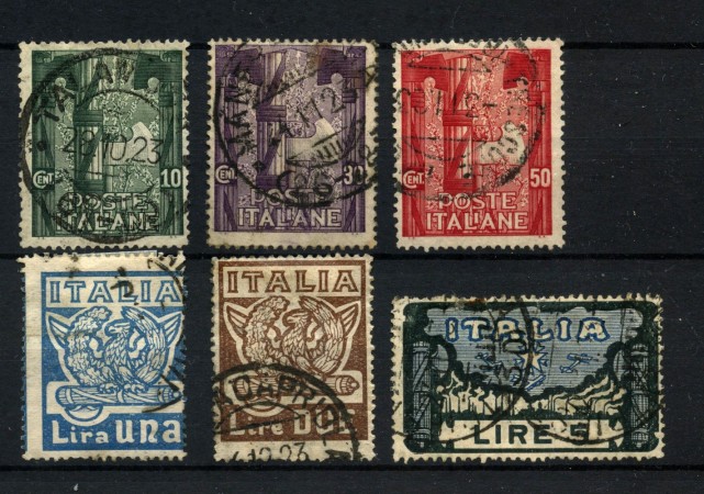1923 - REGNO - LOTTO/47385 - MARCIA SU ROMA 6v. USATI