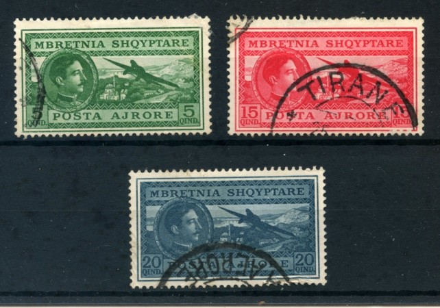 1930 - ALBANIA - POSTA AEREA 3v. - USATI - LOTTO/26766
