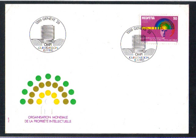 SVIZZERA - 1985 - LOTTO/10904 - ONPI  SERVIZIO - BUSTA FDC