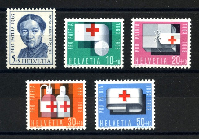 1963 - LOTTO/39439 - SVIZZERA - PRO PATRIA 5v. - NUOVI