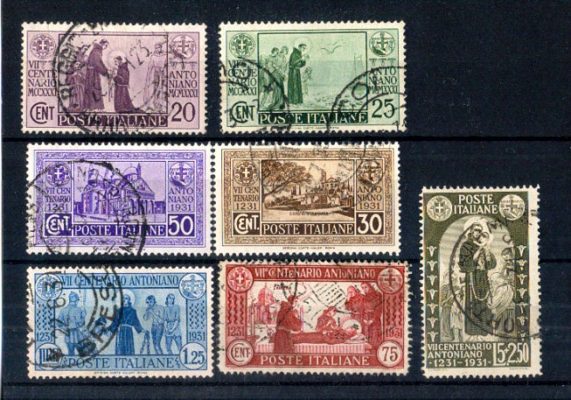 1931 - LOTTO/11388 - REGNO - S. ANTONIO 7v. - USATI