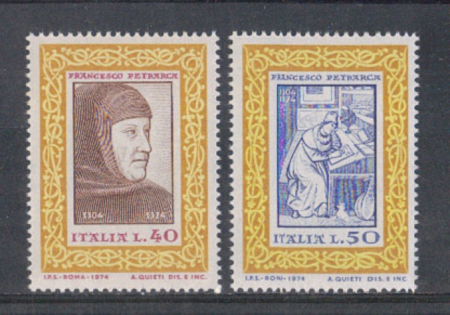 1974 - LOTTO/6604 - REPUBBLICA - FRANCESCO PETRARCA