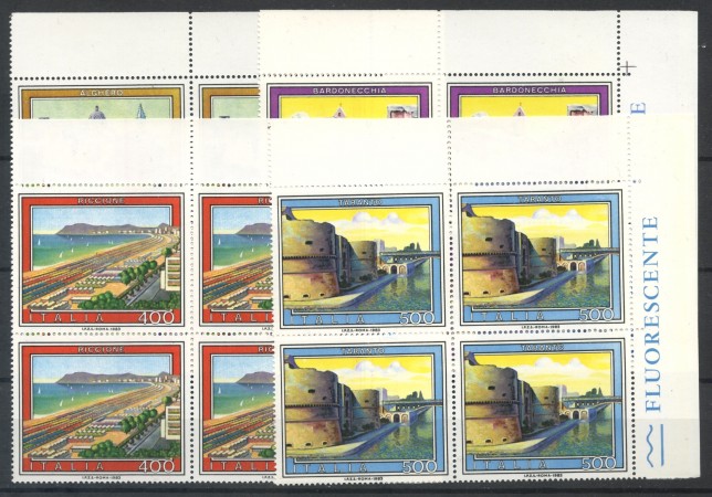 1983 - LOTTO/6797Q - REPUBBLICA - TURISTICA 10° SERIE 4v. - QUARTINE NUOVI
