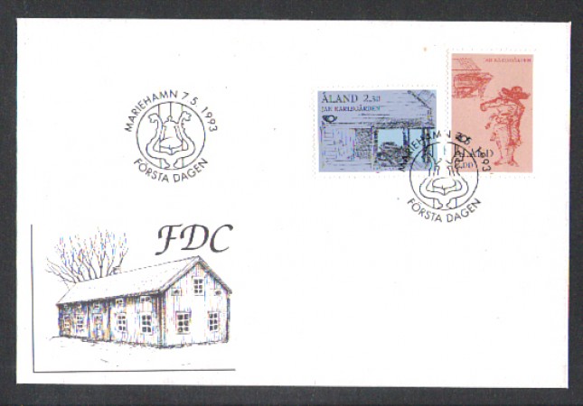 1993 - LOTTO7ALA71FDC - ALAND - NORDEN - BUSTA FDC