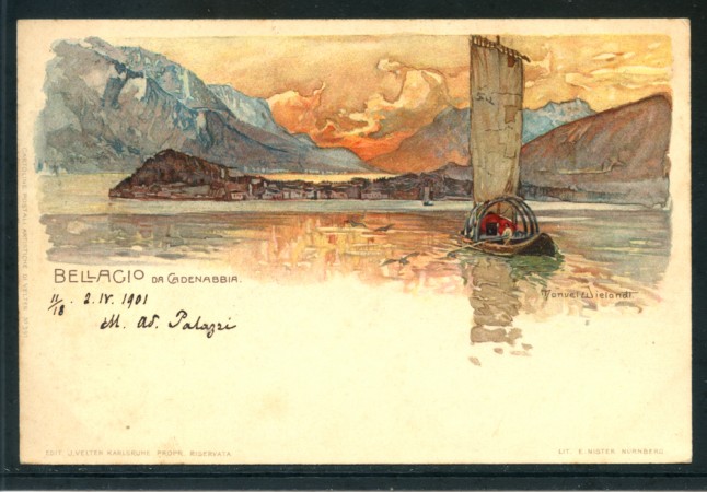 BELLAGIO (CO) - 1901 - LOTTO/20791GA -  BELLAGIO DA CADENABBIA - VIAGGIATA