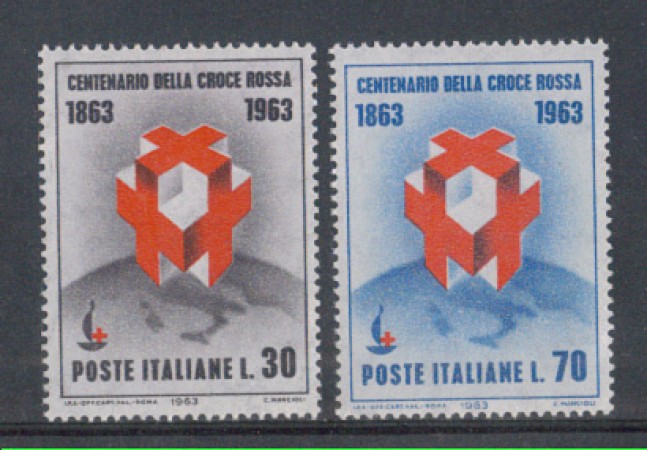 1963 - LOTTO/6416 - REPUBBLICA - CROCE ROSSA 2v.