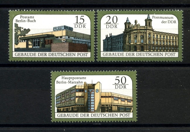 1988 - GERMANIA DDR - EDIFICI POSTALI 3v. - NUOVI - LOTTO/36667