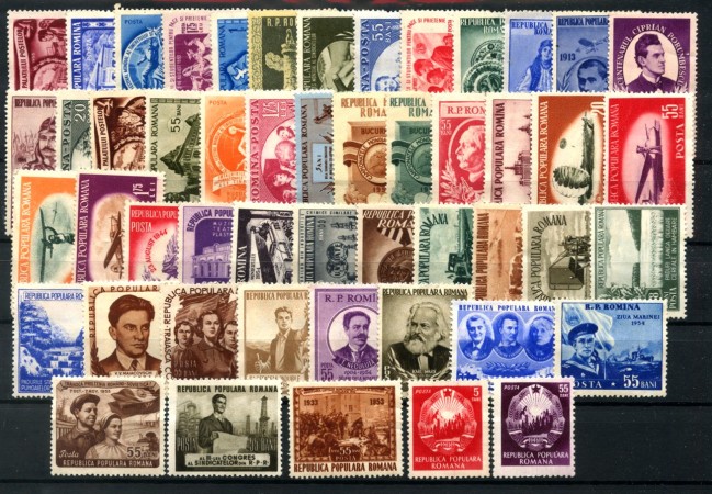 1950/1954 - ROMANIA - LOTTO/47924 - COLLEZIONE DI 50 FRANCOBOLLI