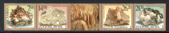 2001 - JUGOSLAVIA - MINERALI  4v. - NUOVI - LOTTO/35560