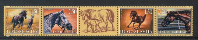 1998- JUGOSLAVIA - FAUNA CAVALLI 4v. - NUOVI - LOTTO/35483