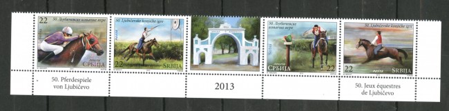 2013 - SERBIA REPUBBLICA - COMPETIZIONI EQUESTRI  4v. - NUOVI - LOTTO/35230