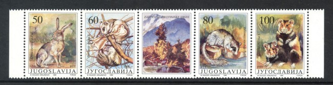 1992 - JUGOSLAVIA - LOTTO/38589 - PICCOLI MAMMIFERI 4v. - NUOVI