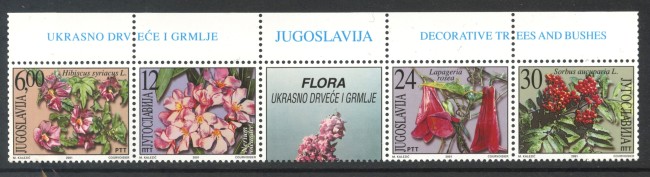 2001 - JUGOSLAVIA - FIORI E ARBUSTI  4v. - NUOVI - LOTTO/35548