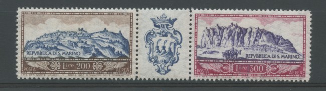 1958 - LOTTO/13637 - SAN MARINO - VEDUTE POSTA AEREA - LING.