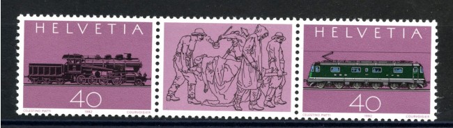 1982 - SVIZZERA - LOTTO/39459 - FERROVIA DEL GOTTARDO 2v. - NUOVI