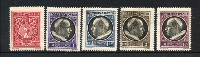 1940 - VATICANO - LOTTO/48237 - MEDAGLIONCINI 5v. - NUOVI